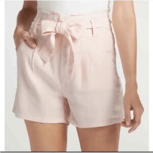 Hudson Shorts NWT Paperbag Pink Belted High Rise Stretch Lightweight Women 25